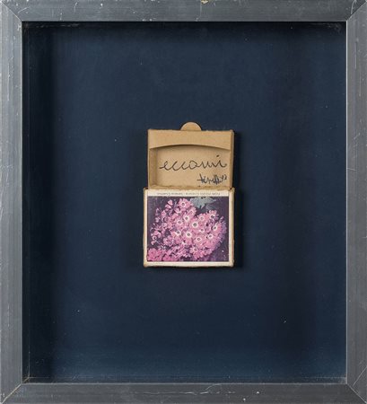 VINCENZO AGNETTI 1926 - 1981 Eccomi, 1972 Pennarello su scatola di cerini,...