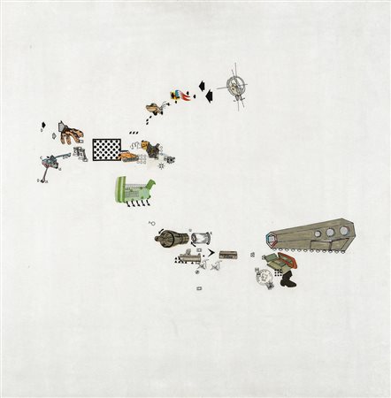 GIANNI EMILIO SIMONETTI 1940 Phallucopia Incipit!, 1966 Tecnica mista su...