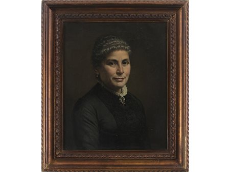 Anonimo (XIX secolo), Olio su tela,Ritratto di nobildonna 58x47,5 cm