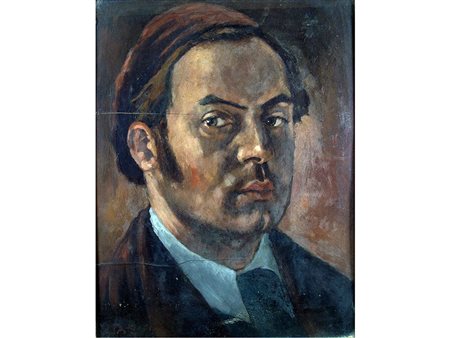 Roberto Panichi (1937), Olio su compensato,Ritratto del pittore Pietro...