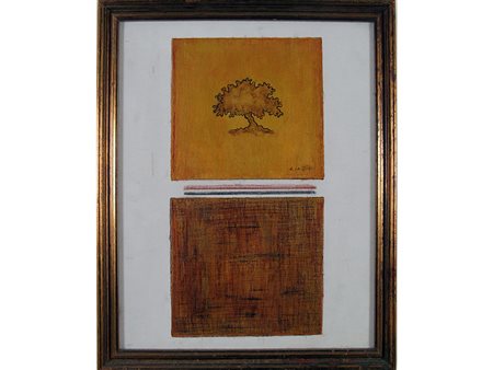Lia Zini (XX secolo), Tecnica mista su cartocino,L'albero 45x35 cm
