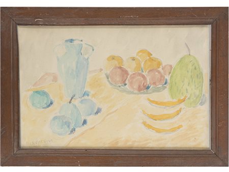 Arturo Cavicchini (1907-1942), Acquarello su carta,Natura morta 20x29 cm