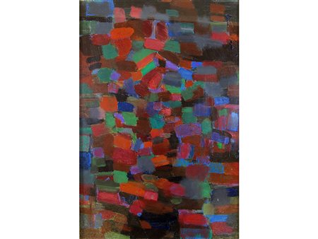 Mario Lazzarini (XX secolo), Olio su cartoncino,Senza titolo 64x46,5 cm