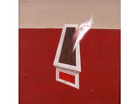 Henry Mavrodin (1937), Tempera su carta,Fu poeta h33x34 cm