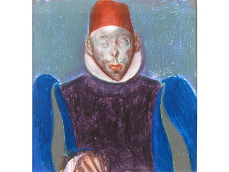 Henry Mavrodin (1937), Tecnica mista su carta,Nano 47x49 cm