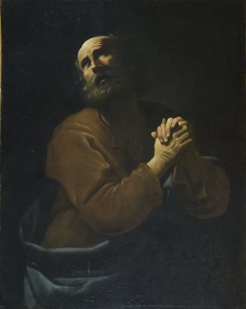 Maestro del XVII secolo "San Pietro" cm. 118x93 - olio su tela foderata