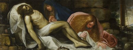 Fra Sempice da Verona 1589c-1654c "Cristo deposto" cm. 60x154 - olio su tela...