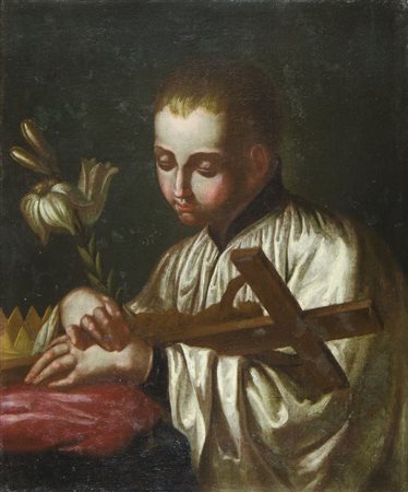Ambito di Domenico Maggiotto 1713-1794 "San Luigi" cm. 43x34 - olio su tela...