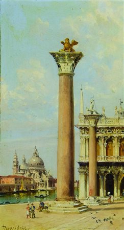 Antonietta Brandeis Miskovitz 1849-Firenze 1926 "Angolo di Venezia" cm. 24x14...