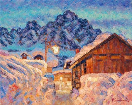 Claudio Bonanni Tivoli 1960 "Crepuscolo della sera a Cima Sappada" (2009) cm....