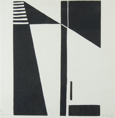 Avgust Cernigoj Trieste 1898-Sesana 1985 "Volto" cm. 50x50 - litografia...