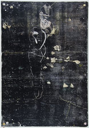 Zivko Marusic 1945 "Amanti" cm. 135x95 - grafica a colori Firmato b. a s. e...