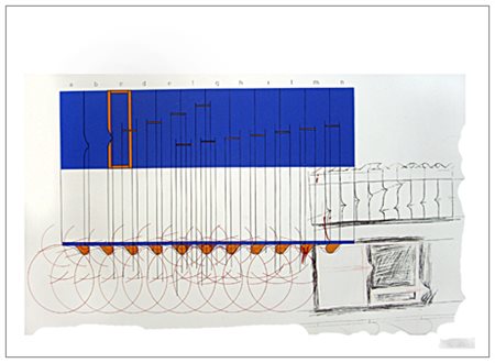 AGOSTINO BONALUMI Vimercate 1935 – Monza 2013 Progetto blu 1971 Serigrafia a...