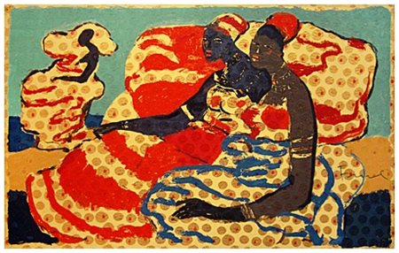 SALVATORE FIUME Comiso 1915 – Canzo 1997 Senza titolo Serigrafia a colori su...