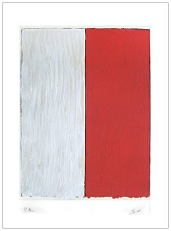 MARIO SCHIFANO Homs (Libia) 1934 – Roma 1998 Senza titolo Litografia a colori...