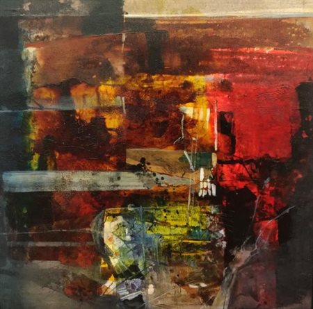 Giuseppe William Vezzoli - Dietro 2003 - 45x45 - Acrilico su Tela