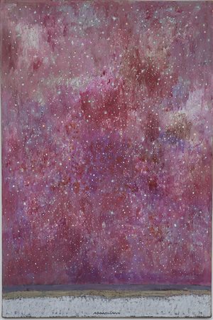 Natale Addamiano cielo stellato 40x60 olio su tela