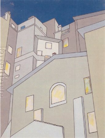 RENATO MAMBOR telegiornale olio e smalto su tela su tavola 80x59.6 2005...