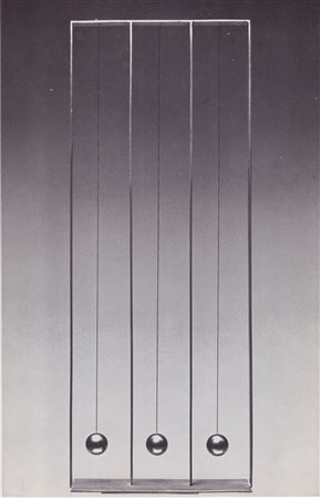 FAUSTO MELOTTI '' I Pendoli'' acciaio inox h 40 1968 autentica dell'artista e...
