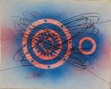 Roberto Crippa Montagne antiche sughero98x93 anni 50 autentica dell'archivio...