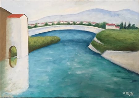 Ottone Rosai Il fiume 100x70 1955 archiviato