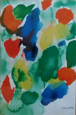 Antonio Corpora Carnevale Acquerello su carta 51x36 2001 archivio di Summa