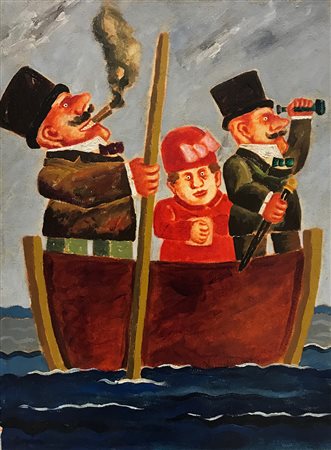 Borghese Franz olio su tela 30 x 40 autentica dell'artista su foto