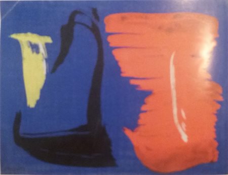 Gerhard Schneider- Composizione astratta '67 31,5x42-1 olio su carta intelata