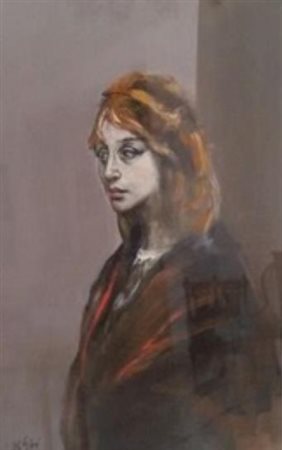 Alberto Sughi olio su tela 50x70
