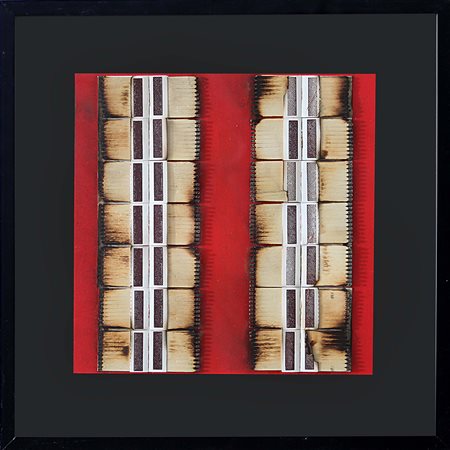 Bernard Aubertin tavola rossa 30x30 archivio rosemberg