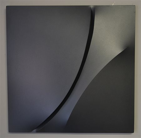 Giuseppe Amadio tela estroflessa 100X100 autentica dell'artista su foto