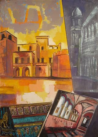 Lino Piccoli olio su tela 70x100 anni 1990