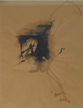 Sandro Chia 1979 matita e inchiostro su carta gialla pubblicato su 3 4...