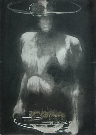 Nicola Samorì 70x100 2002 interventi su grafica su carta intelata