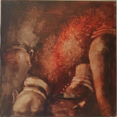 Alba Amoruso ABRACADABRA 40X40 autentica dell'artista su foto