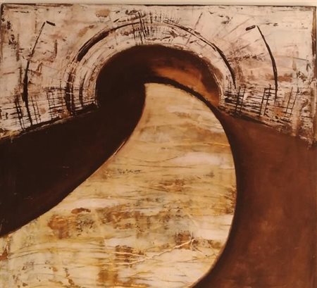 Alba Amoruso LA STRADA CHE HO FATTO 40X40 autentica dell'artista su foto