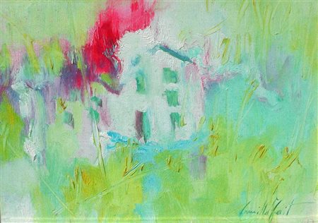 Fait Camillo 30x40 olio su tela anni ‘90 Case in liguria autentica...