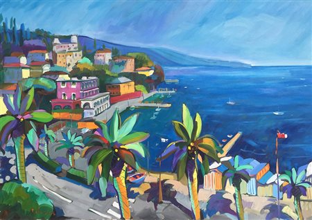 Malacarne Claudio 70x100 olio su tela 2003 Santa Margherita ligure autentica...