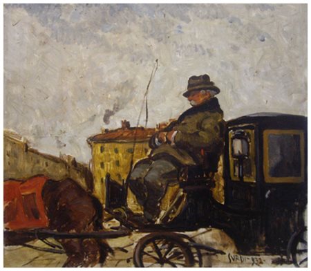 LUIGI SURDI Napoli 1897 – Roma 1959 Senza titolo 1932 Olio su tavola 46 x 54....