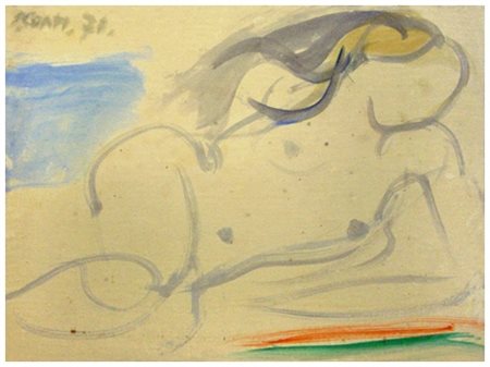 PRIMO CONTI Firenze 1900 – Fiesole 1988 Senza titolo 1971 Pittura e...