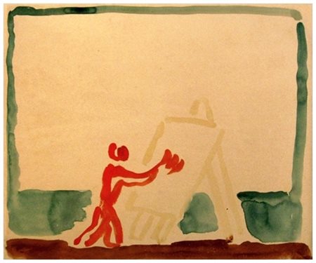 VIRGILIO GUIDI Roma 1891 – Venezia 1984 Senza titolo Tec. mista su carta...