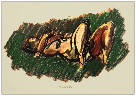 ENNIO MORLOTTI Lecco 1910 – Milano 1992 Senza titolo Pastelli policromi su...