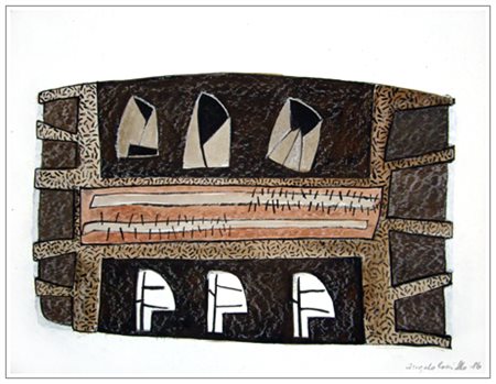 ANGELO CASCIELLO Scafati 1957 Senza titolo 1986 Pittura su carta pesante 29,7...