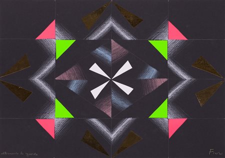 ENNIO FINZI (1931)Alternando lo sguardoTecnica mista e collage su cartoncino...