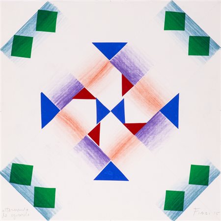 ENNIO FINZI (1931)Alternando lo sguardo, 2015Tecnica mista e collage su...