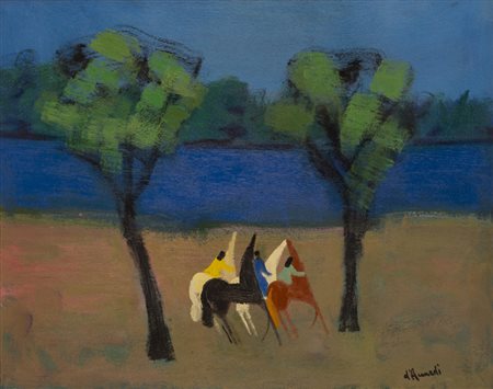 GIAN RODOLFO D'ACCARDI (1906-1993)Senza TitoloOlio su telacm 56x70Firma al...