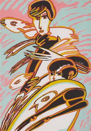 REMO BRINDISI (1918-1996)Senza TitoloSerigrafia su telacm 70x50Firma e...