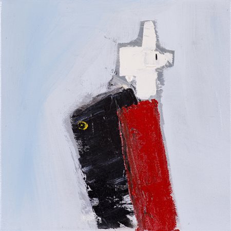 ROBERTO PAGNANI (1970)Senza Titolo, 2017Olio su telacm 25x25Firma e datazione...