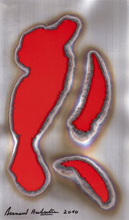 BERNARD AUBERTIN (1934-2015)Fer Brulé, 2010Lamiera bruciatacm 49x30Firma e...