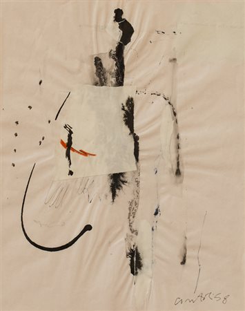 CLAUDIO CINTOLI (1935-1978)Senza Titolo, 1958Tecnica mista su cartacm...